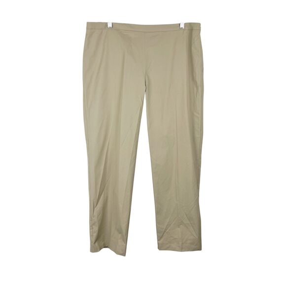 BCBG Max Azria Pants Women 10 Tan Career Solid Cropped Bottoms NWT - Picture 1 of 9